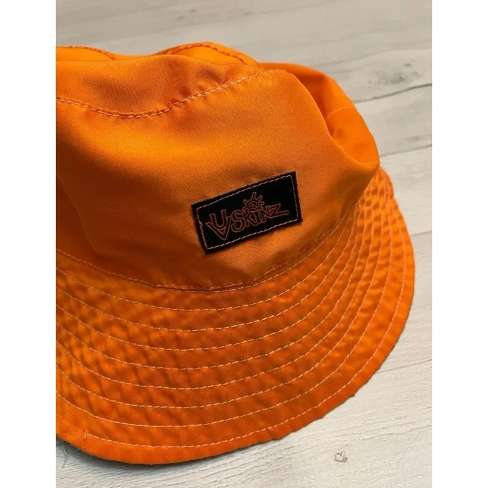 UV Skinz Orange blue fish reversible bucket sun hat‎ size 5